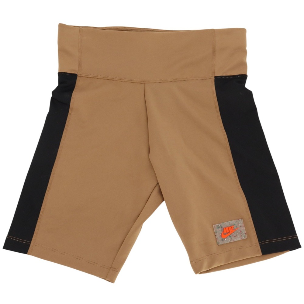Nike Dri Fit Recycled Patch Size S Brown Black Bike Shorts Running Training
